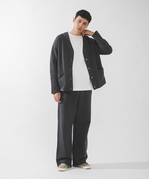 URBAN RESEARCH Sonny Label（アーバンリサーチサニーレーベル）の「スウェットVネックカーディガン（スウェット・メンズ・チャコール/ネイビー・M/L）」の8枚目の写真