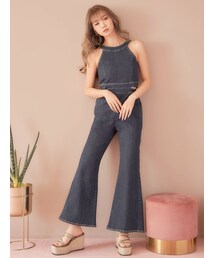 GYDA | BACK ZIPデニムロンパース(サロペット/オーバーオール)