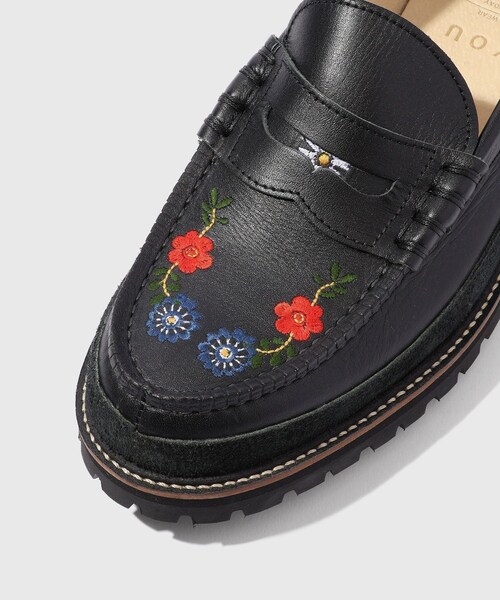 ADAM ET ROPE'（アダムエロペ）の「【KYOU for ADAM ET ROPE】SKOOL Type.2 Exclusive Embroidered Coin Loafers by HARUTA（ローファー・メンズ・ブラック・24.5/25.0/25.5/26.0/26.5/27.0）」の12枚目の写真