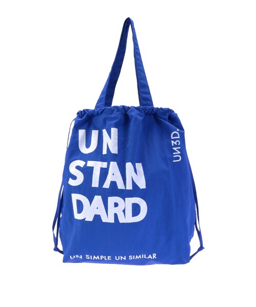 UN3D.（アンスリード）の「SHOPPING DRAWSTRING BAG M【セルフラッピング用】（その他雑貨・レディース・ブラック/ブルー・F）」の13枚目の写真