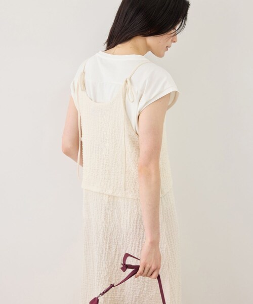 ROPE' PICNIC(ロペピクニック)の「【BEVERLYHILLS POLO CLUB】ふくれジャガードキャミワンピース(ワンピース・レディース・ブラック/キナリ/ブラウン・F)」の19枚目の写真