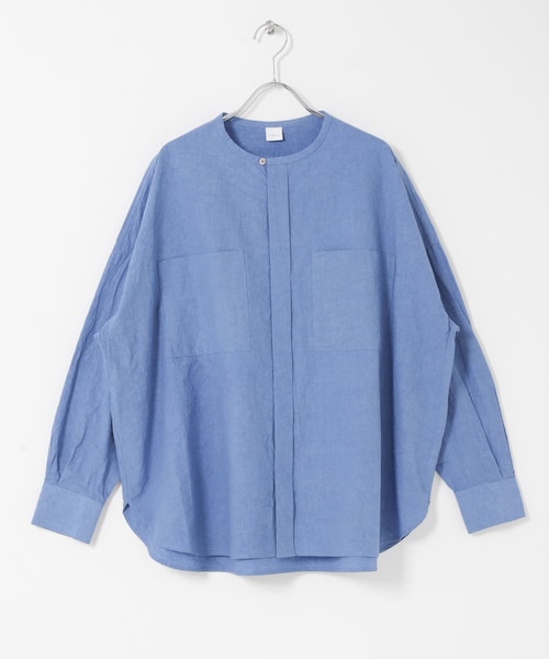 かぐれ(カグレ)の「コットンリネンWポケットシャツ(シャツ/ブラウス・レディース・PINK/BLUE/NAVY・Free)」の18枚目の写真