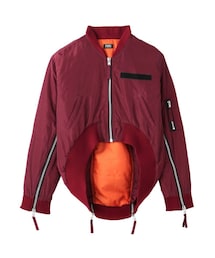 ブルゾン PAMEO POSE ZIPPER SLIT MA-1 PAMEO POSEパメオポーズ ZIPPER 