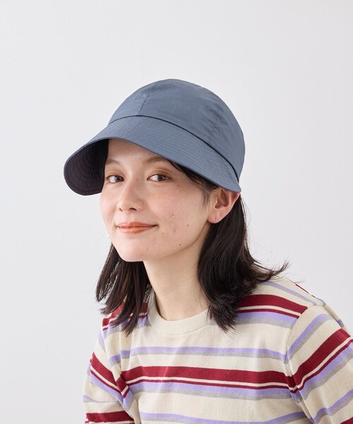 ROPE' PICNIC(ロペピクニック)の「ギャザータフタキャスキャップ(キャップ・レディース・ブラック/ホワイト系/ブルー系・F)」の6枚目の写真