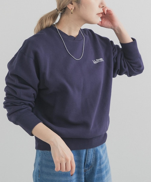 URBAN RESEARCH DOORS(アーバンリサーチドアーズ)の「L.L.Bean JAPAN EDITION CREWNECKSWEATSHIRTS(Tシャツ/カットソー・レディース・ECRU/BIRCH/NAVY/MAGENTA/SLATE BLUE/NIGHT・M)」の6枚目の写真