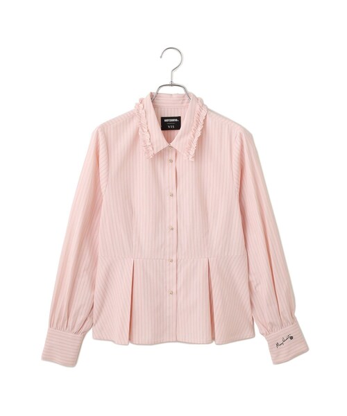 VIS(ビス)の「【MARY QUANT×VIS】フリルカラーペプラムシャツブラウス(シャツ/ブラウス・レディース・ホワイト/サックス/ピンク・F)」の18枚目の写真