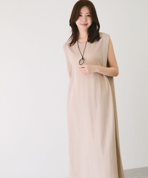 Jayro（ジャイロ）の「カノコ肩タックフレアワンピース（ワンピース・レディース・ブラック/グレー系/キャメル/イエロー・F）」の16枚目の写真