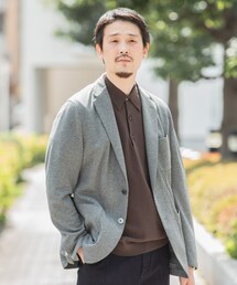『イージーケア/防シワ/速乾』LIFE STYLE TAILOR メランジニットイージーJK
