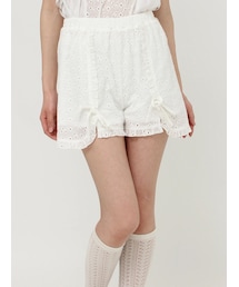 merry jenny | 【セットアップ着用可能】レースキュロット(チノパンツ)