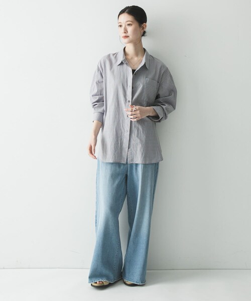 URBAN RESEARCH(アーバンリサーチ)の「『別注』PICCA×URBAN RESEARCH レギュラーカラールーズシャツ(シャツ/ブラウス・レディース・CHECK/STRIPE・Free)」の9枚目の写真