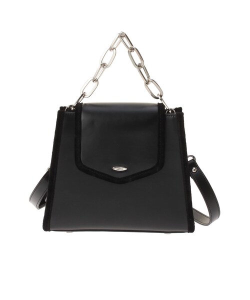 EATME（イートミー）の「チェーンハンドルショルダーバッグ（ハンドバッグ・レディース・アイボリー/ブラック・F）」の6枚目の写真
