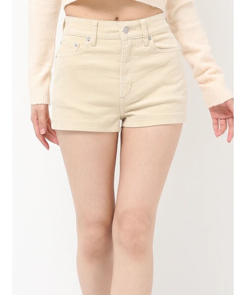 EVRIS（エヴリス）の「コーデュロイマイクロミニトショートパンツ（その他パンツ・レディース・アイボリー/ブラック/ブラウン・S/M）」の6枚目の写真
