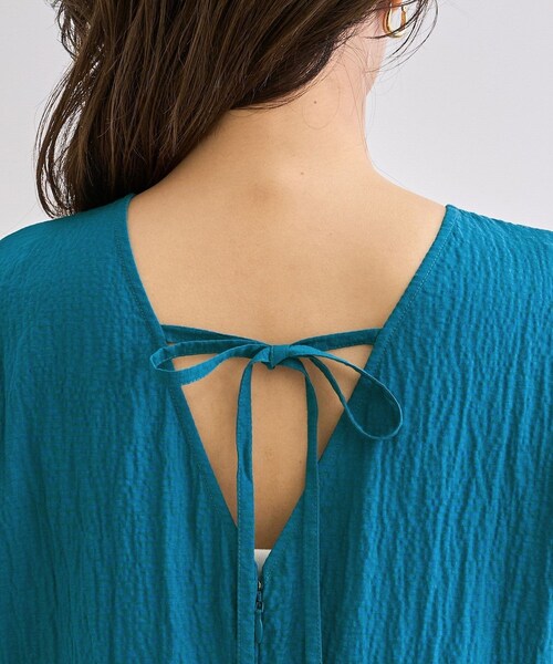 ROPE'（ロペ）の「【WEB・一部店舗限定】バックシャンティアードワンピース/洗える（ワンピース・レディース・ブラック/ターコイズ・F）」の14枚目の写真