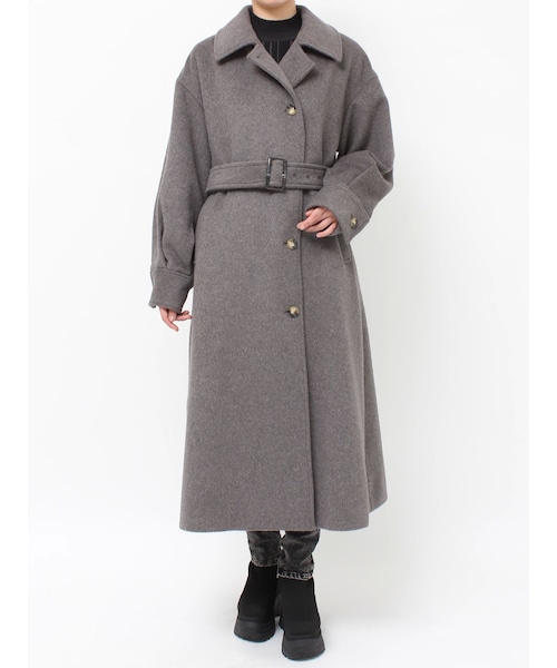 MURUA（ムルーア）の「スタンドネックダブルカラーコート（チェスターコート・レディース・グレー/ブラック/カーキ/キャメル・1/2）」の11枚目の写真