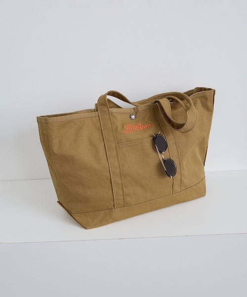 ADAM ET ROPE'（アダムエロペ）の「【J'aDoRe・店舗限定】【L.L.Bean for SALON（エル・エル・ビーン）】別注middle grocery tote（トートバッグ・レディース・ブラウン系/サックス/ローズピンク/ピンク系/イエロー系・F）」の2枚目の写真