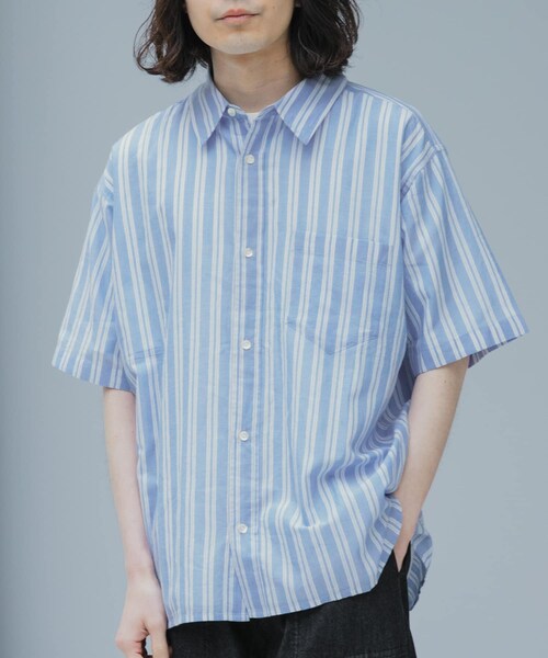URBAN RESEARCH Sonny Label（アーバンリサーチサニーレーベル）の「インドコットンストライプシャツ（シャツ/ブラウス・メンズ・オフ/ブルー・M/L）」の21枚目の写真