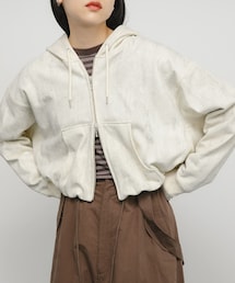 KBF | フロントZIPショートフーディー(パーカー)