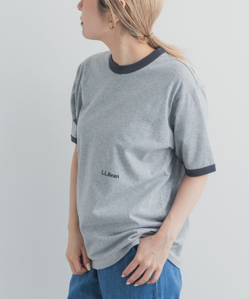 URBAN RESEARCH DOORS(アーバンリサーチドアーズ)の「L.L.Bean JAPAN EDITION SHORTSLEEVERINGER T-SHIRTS(Tシャツ/カットソー・レディース・OATMEAL/TOPGREY/TOP GOLD/MAGENTA・M)」の1枚目の写真