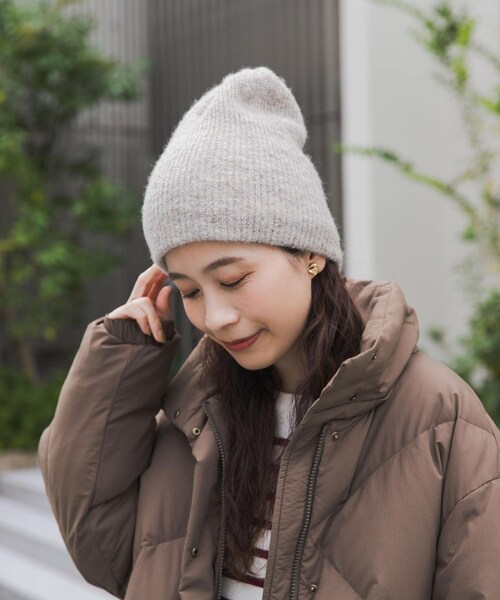 URBAN RESEARCH DOORS（アーバンリサーチドアーズ）の「リブ編みビーニー（ニットキャップ/ビーニー・レディース・BEIGE/CHARCOAL/BLACK・one）」の21枚目の写真
