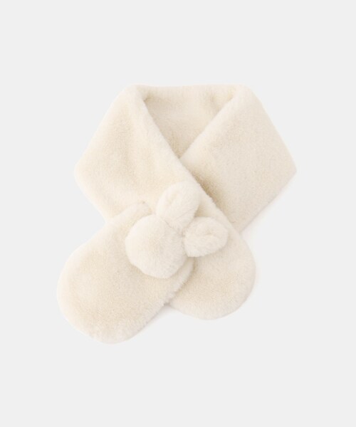 ROPE' PICNIC（ロペピクニック）の「【KIDS/キッズ】うさぎモチーフファーティペット（マフラー・キッズ・キナリ/ピンク・F）」の10枚目の写真