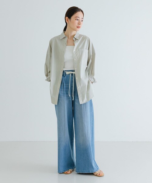URBAN RESEARCH（アーバンリサーチ）の「new basic　ガーメントダイオーバーシャツ（シャツ/ブラウス・レディース・SAGE/PINK/IVORY・FREE）」の22枚目の写真