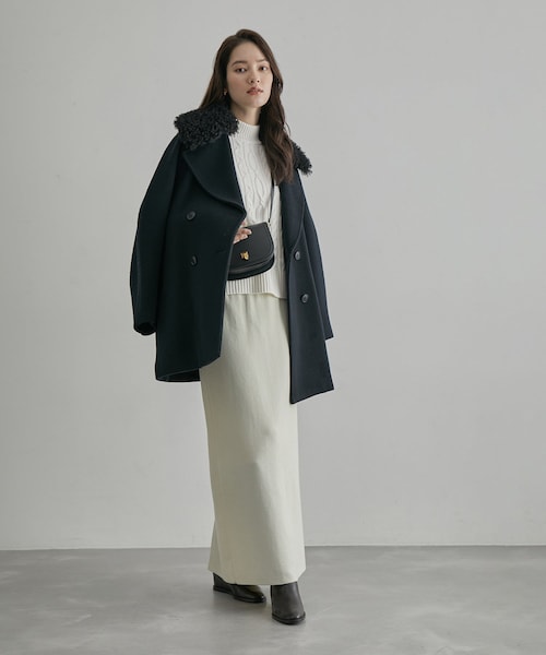 ROPE'(ロペ)の「【一部店舗限定】カシミヤブレンド ケーブルビルドネックニットプルオーバー(ニット/セーター・レディース・オフホワイト/ネイビー系・F)」の20枚目の写真