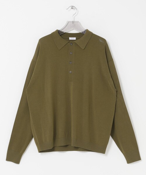 URBAN RESEARCH（アーバンリサーチ）の「crepuscule　Long-Sleeve Polo（ニット/セーター・メンズ・BROWN/ORANGE/BLUE/KHAKI・1/2）」の4枚目の写真