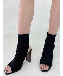 GYDA | オープントゥ ニットブーツ(ブーツ)