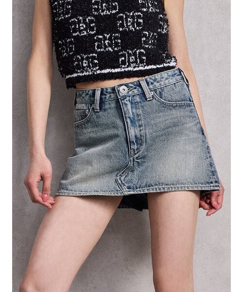 GYDA（ジェイダ）の「Vintageデニムスカートライクショートパンツ（デニムスカート・レディース・ブラック/ブルー/ミックス・XS/S/M）」の8枚目の写真