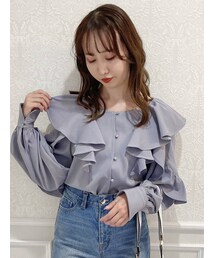 dazzlin | ラッフルフリルスリーブブラウス(シャツ/ブラウス)