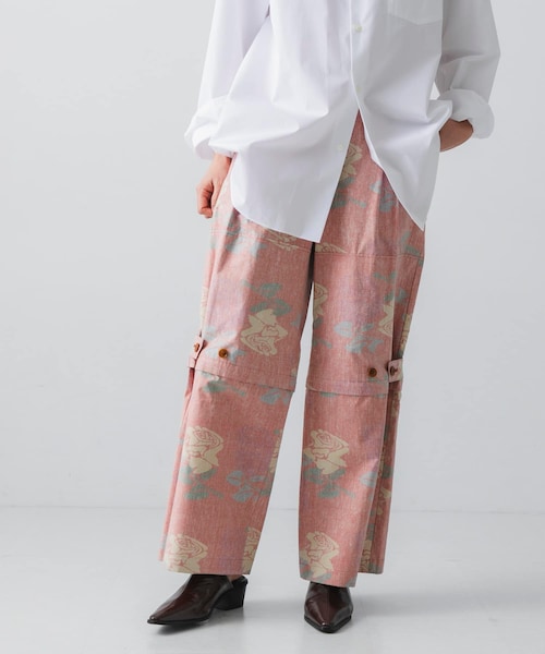 URBAN RESEARCH(アーバンリサーチ)の「COGNOMEN W.FANTASISTA FLOWER PANTS(その他パンツ・レディース・ORANGE/CHARCOAL・S/M)」の2枚目の写真