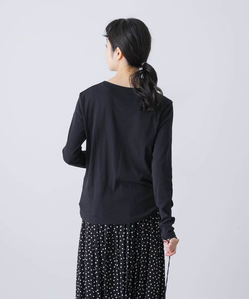 かぐれ（カグレ）の「ハイツイストコットンボートカットソー（Tシャツ/カットソー・レディース・OFF/MINT/BLACK・FREE）」の15枚目の写真