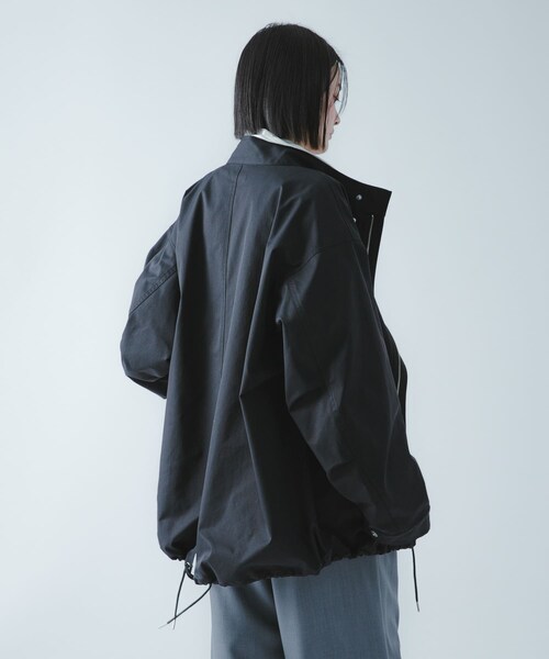 SENSE OF PLACE by URBAN RESEARCH(センスオブプレイスバイアーバンリサーチ)の「『撥水/防花粉』SKINProof ミリタリージャケット(ミリタリージャケット・レディース・BLACK/IVORY・One)」の20枚目の写真