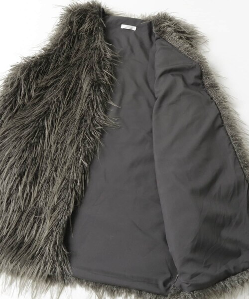 ITEMS URBANRESEARCH（アイテムズ アーバンリサーチ）の「フェイクファーベスト（テーラードジャケット・レディース・CHA/OFF・FREE）」の17枚目の写真
