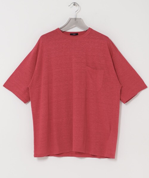 URBAN RESEARCH（アーバンリサーチ）の「YLEVE　LINEN POCKET T-SHIRTS（Tシャツ/カットソー・メンズ・010 BLACK/020 GREY/100 RED・4/5）」の17枚目の写真