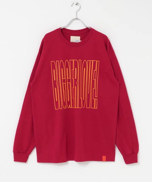 THE GOODLAND MARKET（ザグッドランドマーケット）の「TONY　Bigger Love LS Pocket Tee（Tシャツ/カットソー・メンズ・WHT/BURGUNDY・L）」の2枚目の写真