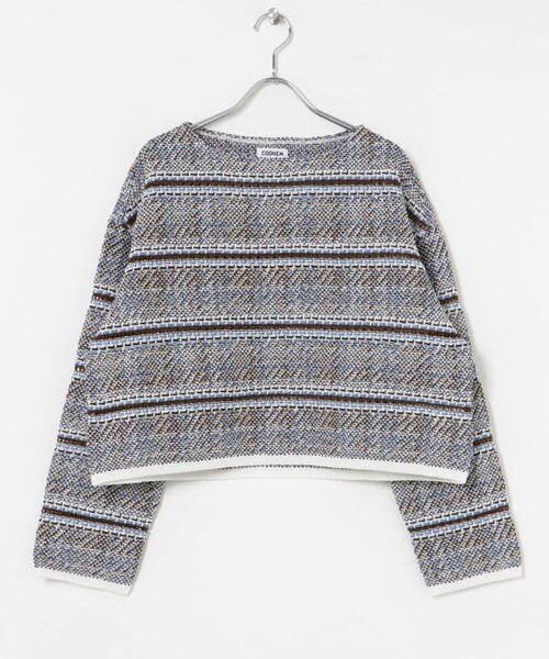 THE GOODLAND MARKET（ザグッドランドマーケット）の「米富繊維　MADRAS EYELET TWEED PULLOVER（ニット/セーター・レディース・24ORANGE/62BLUE・FREE）」の15枚目の写真