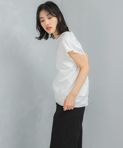URBAN RESEARCH ROSSO（アーバンリサーチロッソ）の「フレンチスリーブライトスエット（スウェット・レディース・OFF WHITE/CHARCOAL・FREE）」の3枚目の写真