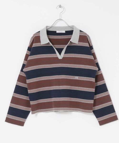 URBAN RESEARCH ROSSO（アーバンリサーチロッソ）の「F by ROSSO　ラガーニットプルオーバー（ニット/セーター・レディース・GRAY BD/NAVY BD/BLACK・Free）」の19枚目の写真