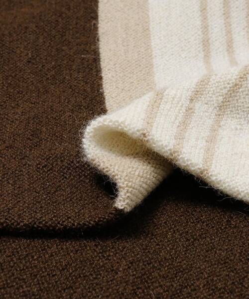 URBAN RESEARCH（アーバンリサーチ）の「UNDYED ALPACA STRIPE CARDIGAN（カーディガン/ボレロ・メンズ・BLACK/BROWN・3/4）」の16枚目の写真