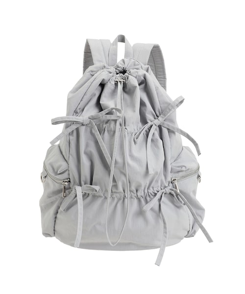 merry jenny（メリージェニー）の「gather ribbon back pack（バックパック/リュック・レディース・オフホワイト/ブラック/ピンク/ブルー/ベージュ・F）」の3枚目の写真