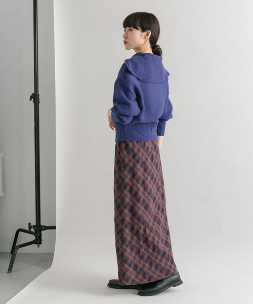 KBF（ケイビーエフ）の「チェックナロースカート(裏付)（スカート・レディース・KHAKI×BLK/NAVY×RED/CCL×BLUE・one）」の20枚目の写真