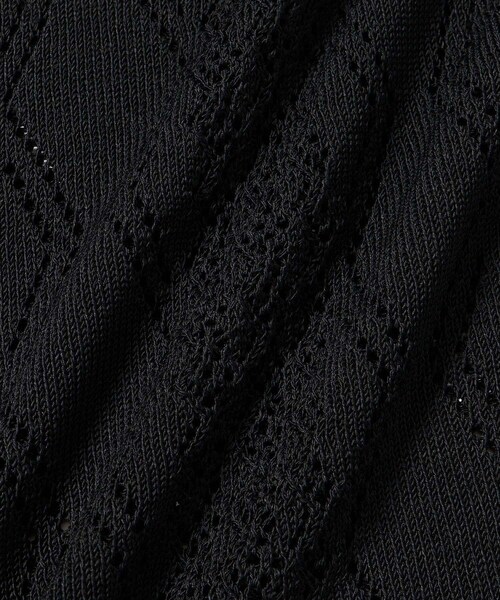 ADAM ET ROPE'（アダムエロペ）の「【AMOMENTO/アモーメント】CROCHET ZIP-UP CARDIGAN（カーディガン/ボレロ・メンズ・ブラック/ホワイト・L/M）」の16枚目の写真