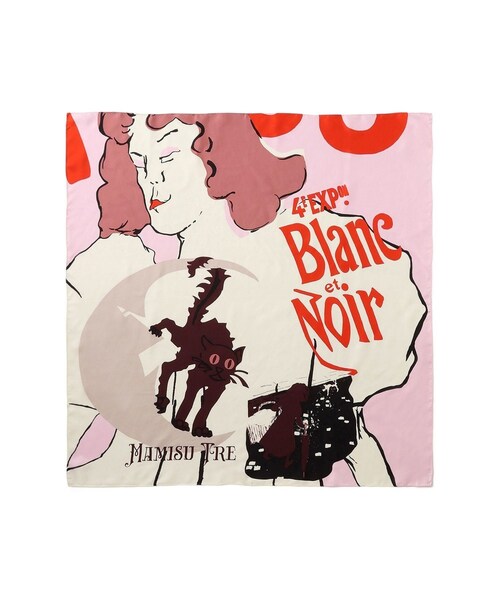 ROPE'（ロペ）の「ロートレックシルクスカーフ/Lサイズ（バンダナ/スカーフ・レディース・キナリ/ピンク/ライトグレー・F）」の6枚目の写真