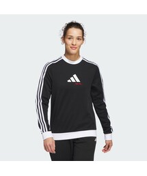 adidas（アディダス）の「JAY3LLE スリーストライプス クルーネック