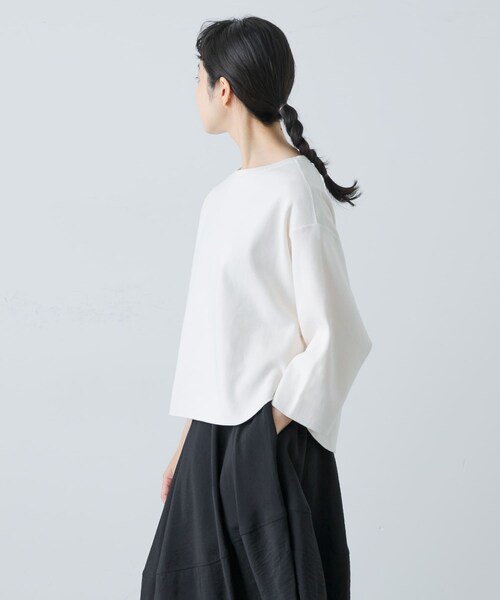 かぐれ（カグレ）の「YLEVE　COTTON RIB PULLOVER（Tシャツ/カットソー・レディース・WHITE/YELLOW・1）」の5枚目の写真