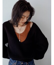 Ungrid | デザインVネックニット(ニット/セーター)