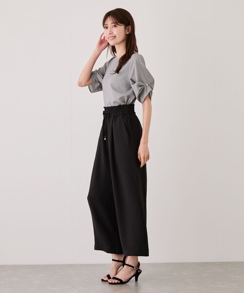 Jayro(ジャイロ)の「リネンライクリラックスパンツ(その他パンツ・レディース・ブラック/オフホワイト/ダークブラウン/ブルー・F)」の12枚目の写真