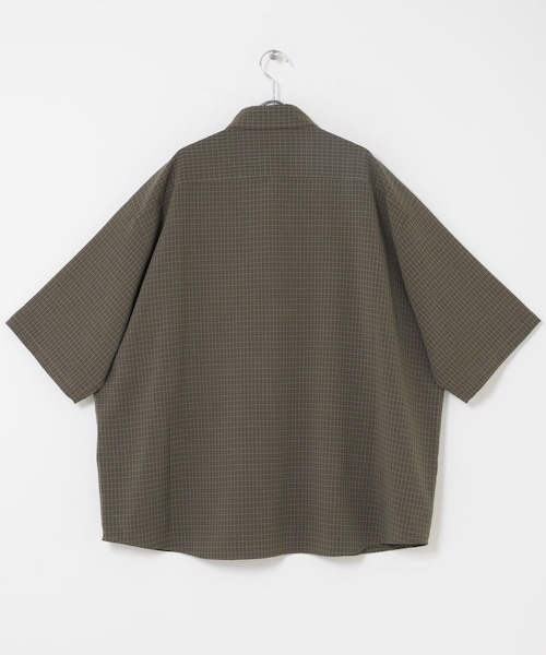 SENSE OF PLACE by URBAN RESEARCH（センスオブプレイスバイアーバンリサーチ）の「マイクロチェックエクストラルーズショートスリーブシャツ（シャツ/ブラウス・メンズ・BLACK/BROWN/GREEN/NAVY/WHITE・M/L）」の18枚目の写真