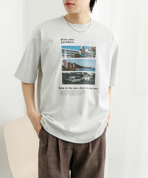 SENSE OF PLACE by URBAN RESEARCH（センスオブプレイスバイアーバンリサーチ）の「Cityscape photo Short-Sleeve T-shirts（Tシャツ/カットソー・メンズ・GRAY/CHARCOAL/L.BLUE・M/L）」の6枚目の写真